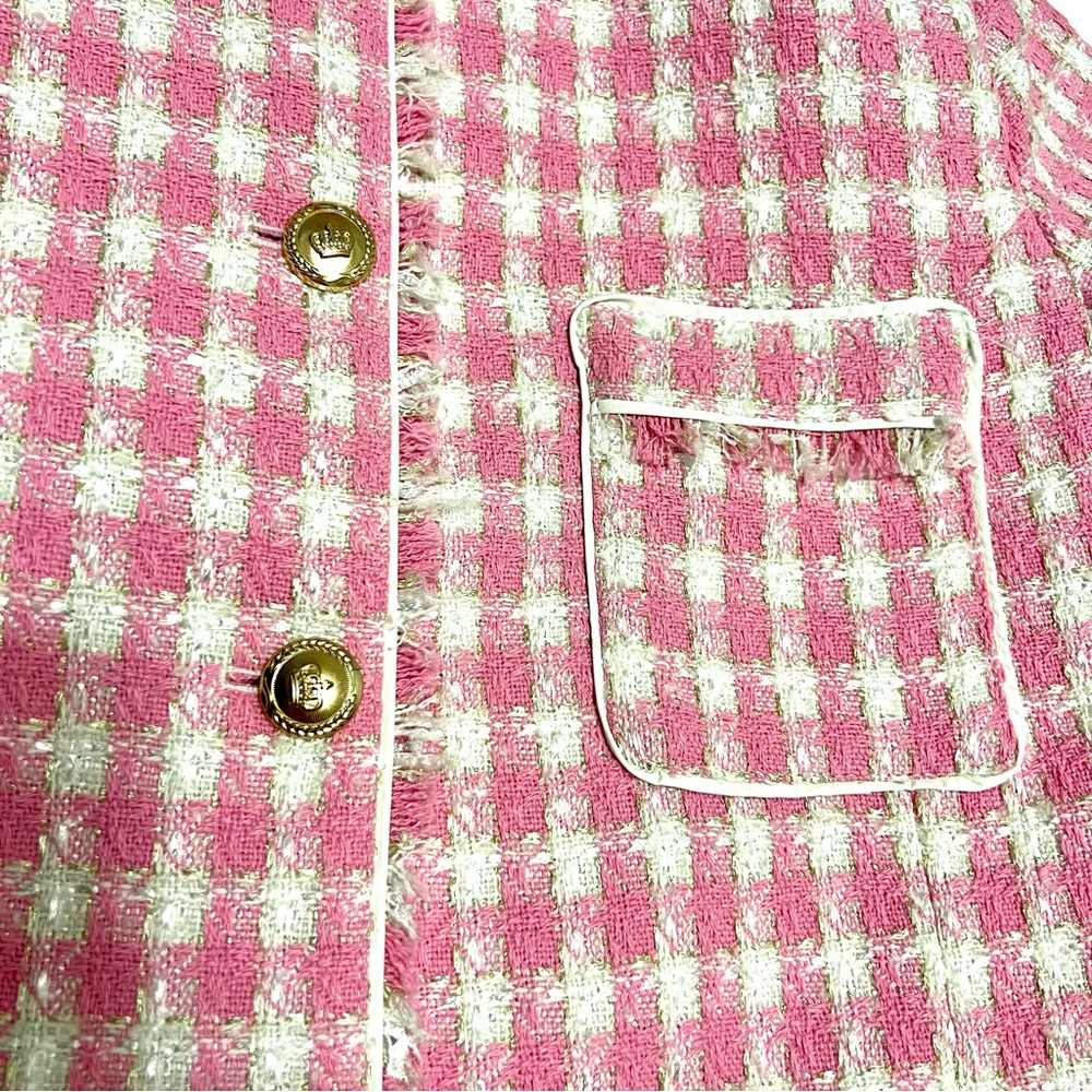 NWT WALTER BAKER KENNEDY NAUTICAL TWEED PINK JACKET AND KAILYN SKIRT SET - Picture 13 of 15